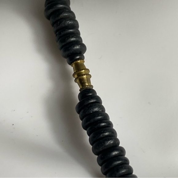 Handcrafted Wooden Beaded & coconut shell discs Necklace 24” - Picture 6 of 7